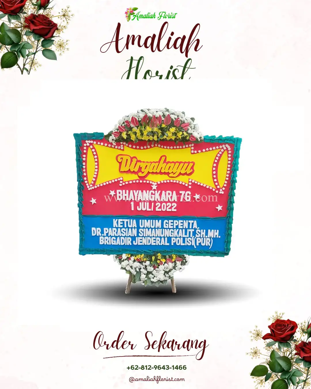 Papan Bunga HUT Ulang Tahun Bugbug